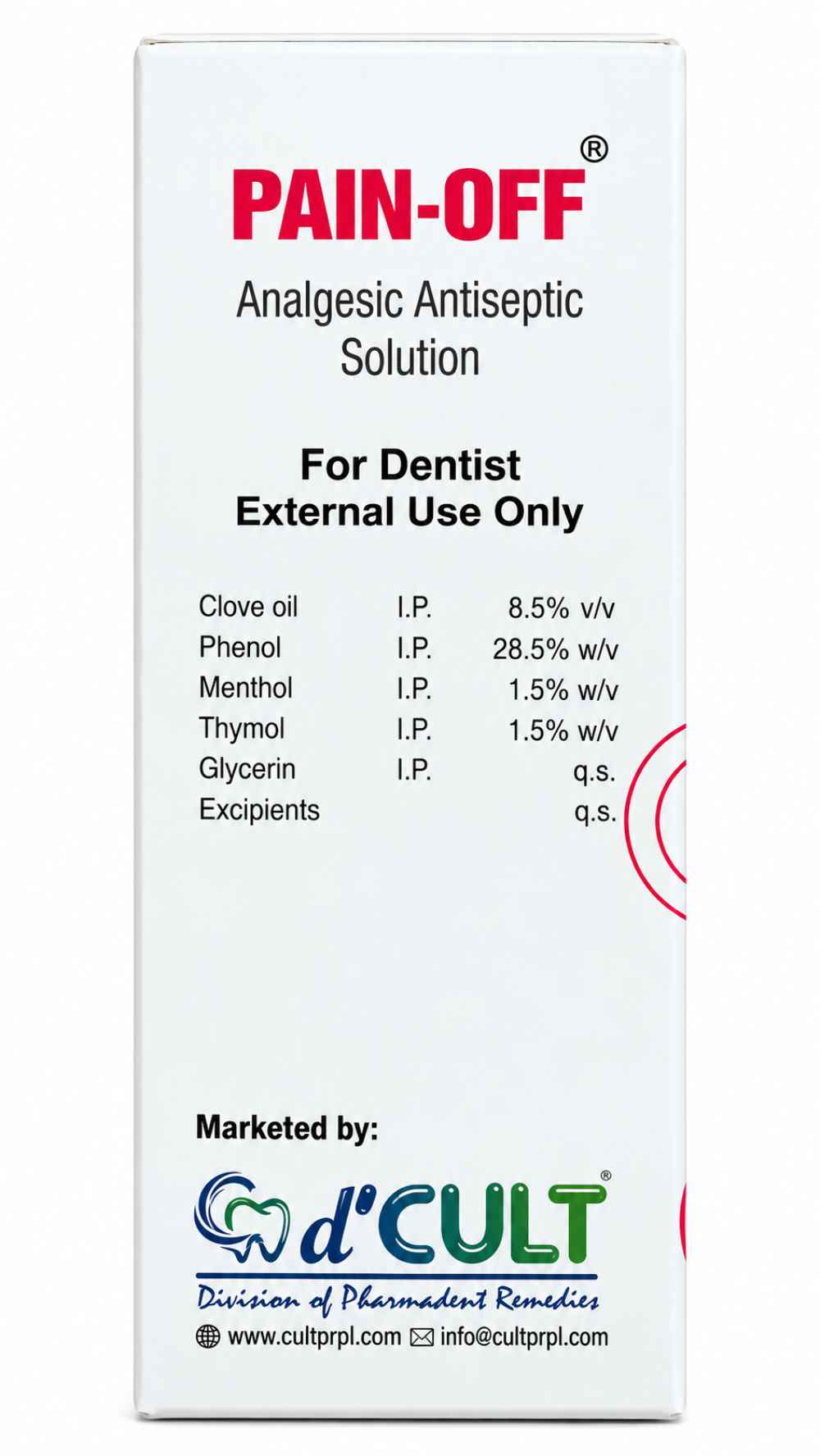 Pharmadent Pain off Analgesic antiseptic gel