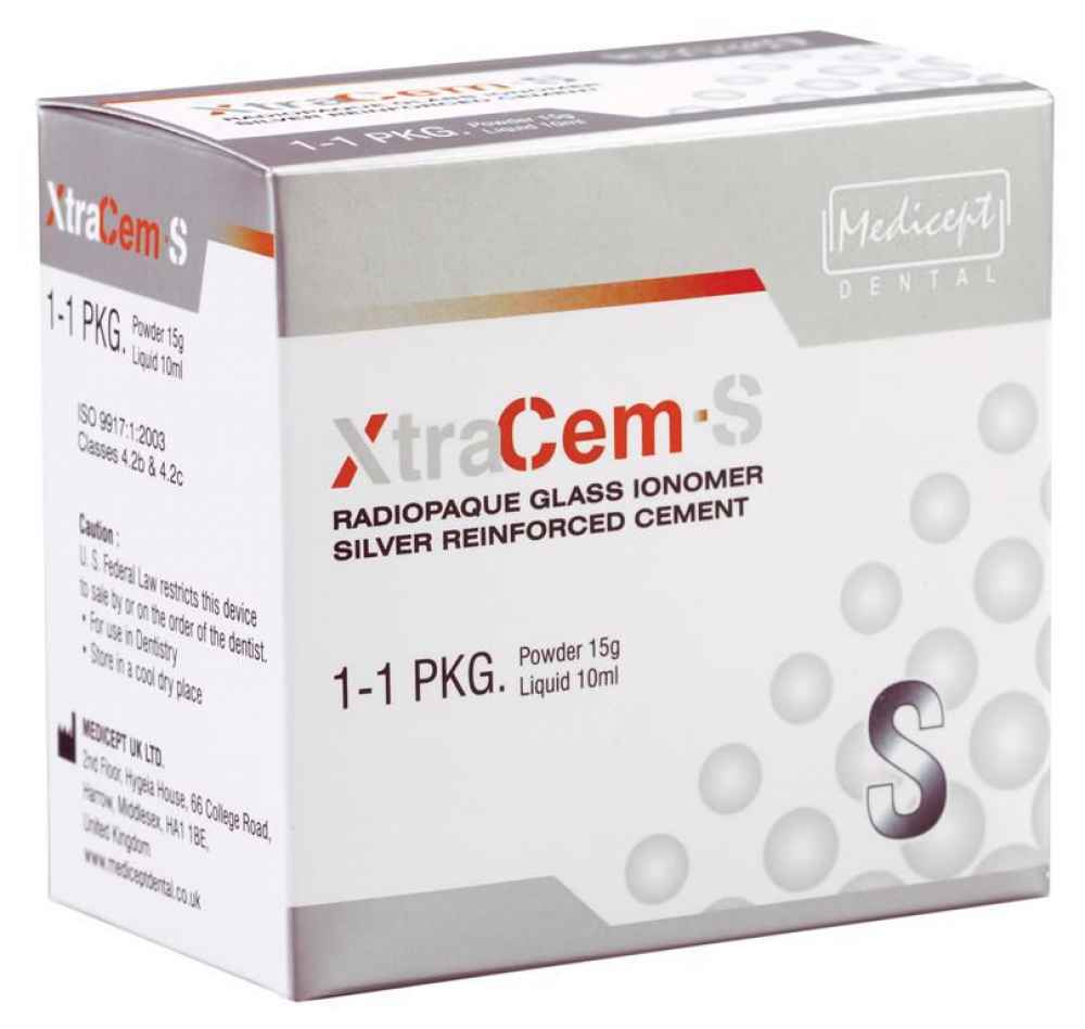 Medicept Xtracem-S Radiopaque Glass Ionomer Silver Reinforced Cement