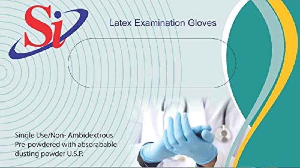SI Latex Examination Gloves Pack of 100pcs