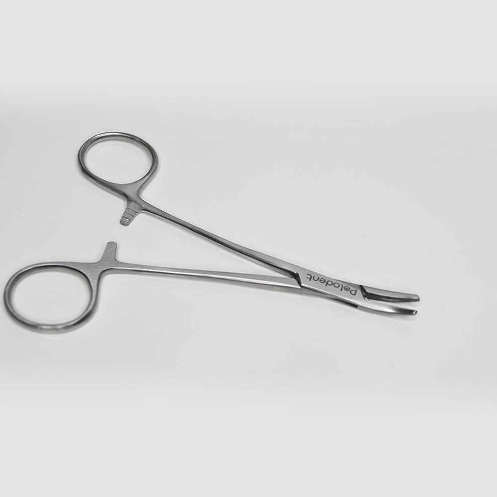 PYRAX®Polodent Needle Holder Surgical Instrument Stainless Steel Curved (5 INCH)