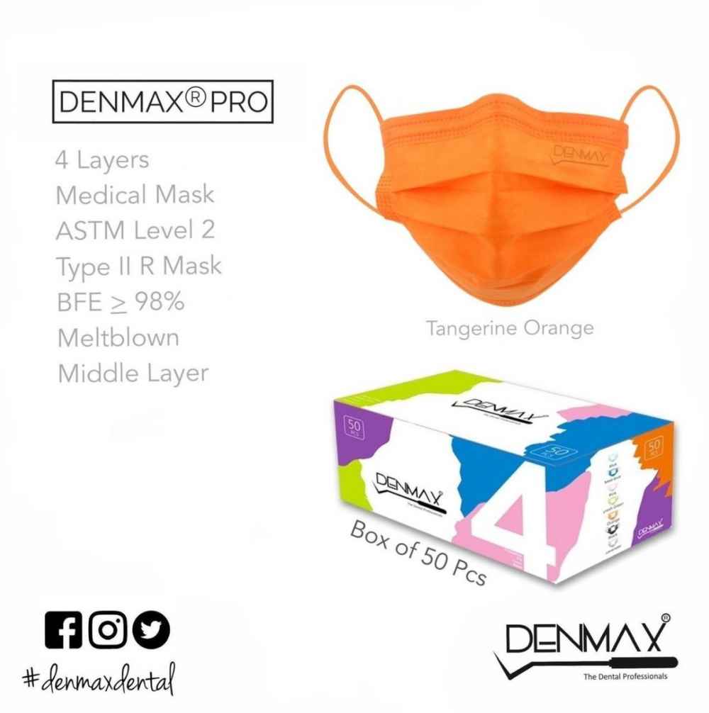 Denmax 5 Layer Mask Pack of 50 Medical Grade Middle Layer Meltblown