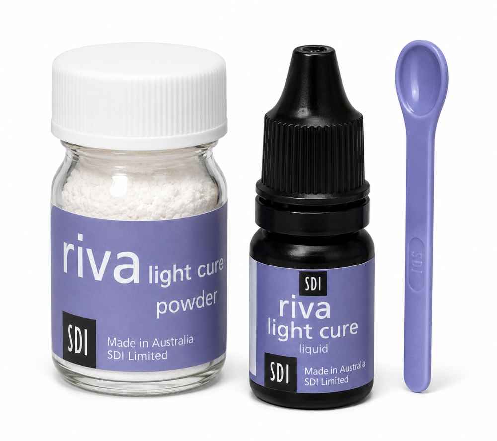 SDI Riva Light Cure Powder & Liquid Kit Glass Ionomer Cement