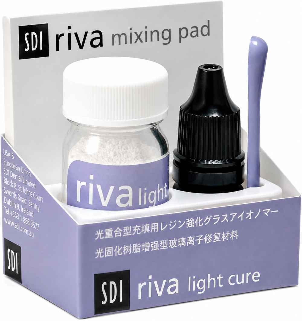 SDI Riva Light Cure Powder & Liquid Kit Glass Ionomer Cement