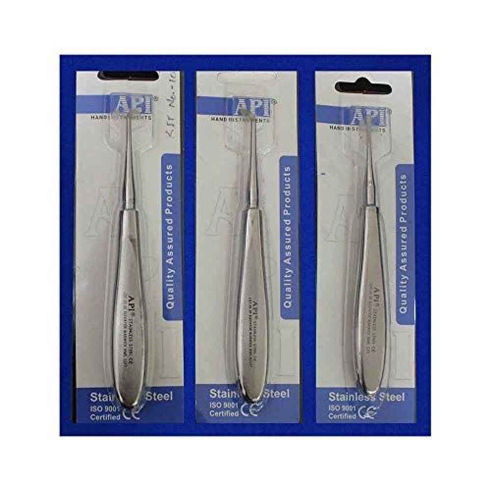 API Warwick James Root Elevator Kit, Set of 3 pcs (Stainless Steel)