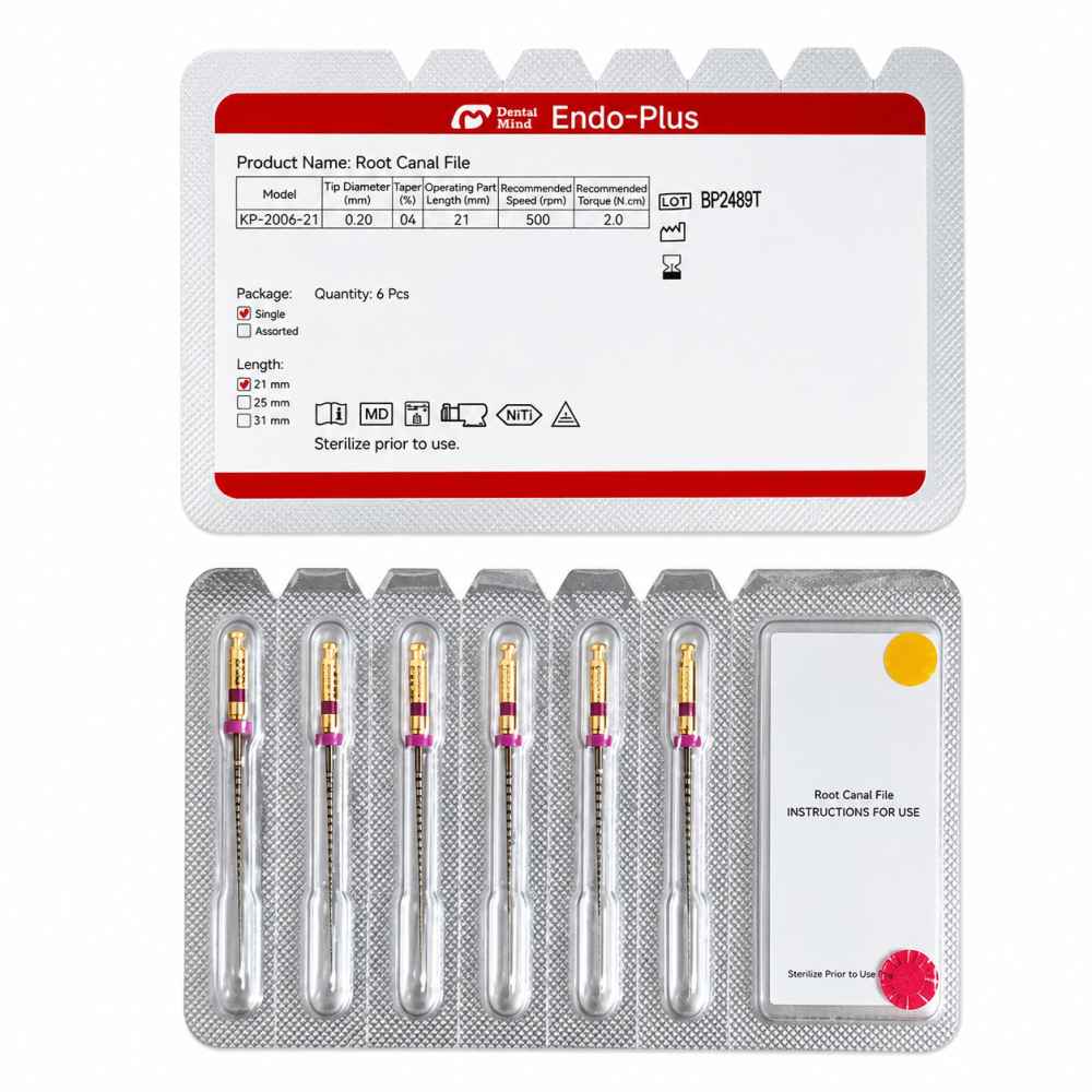 Woodpecker Endo Plus Heat Treated Gold Rotary File