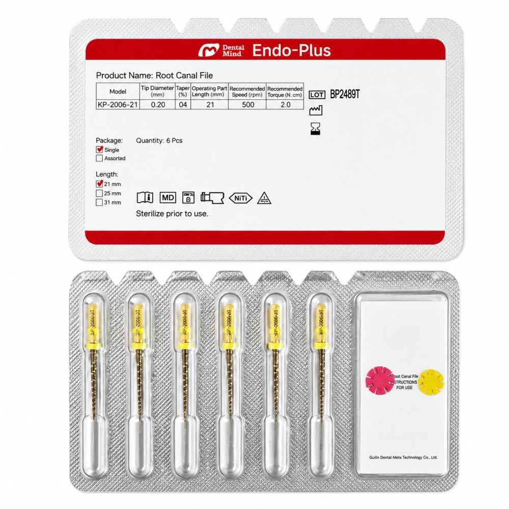 Woodpecker Endo Plus Heat Treated Gold Rotary File