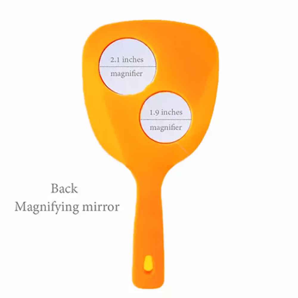 Denmax Luxury Hand Mirror With Two Round Mirror At The Back.