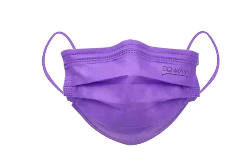 Denmax 4 Ply Face Mask Premium Purple Colour - 50 Pcs
