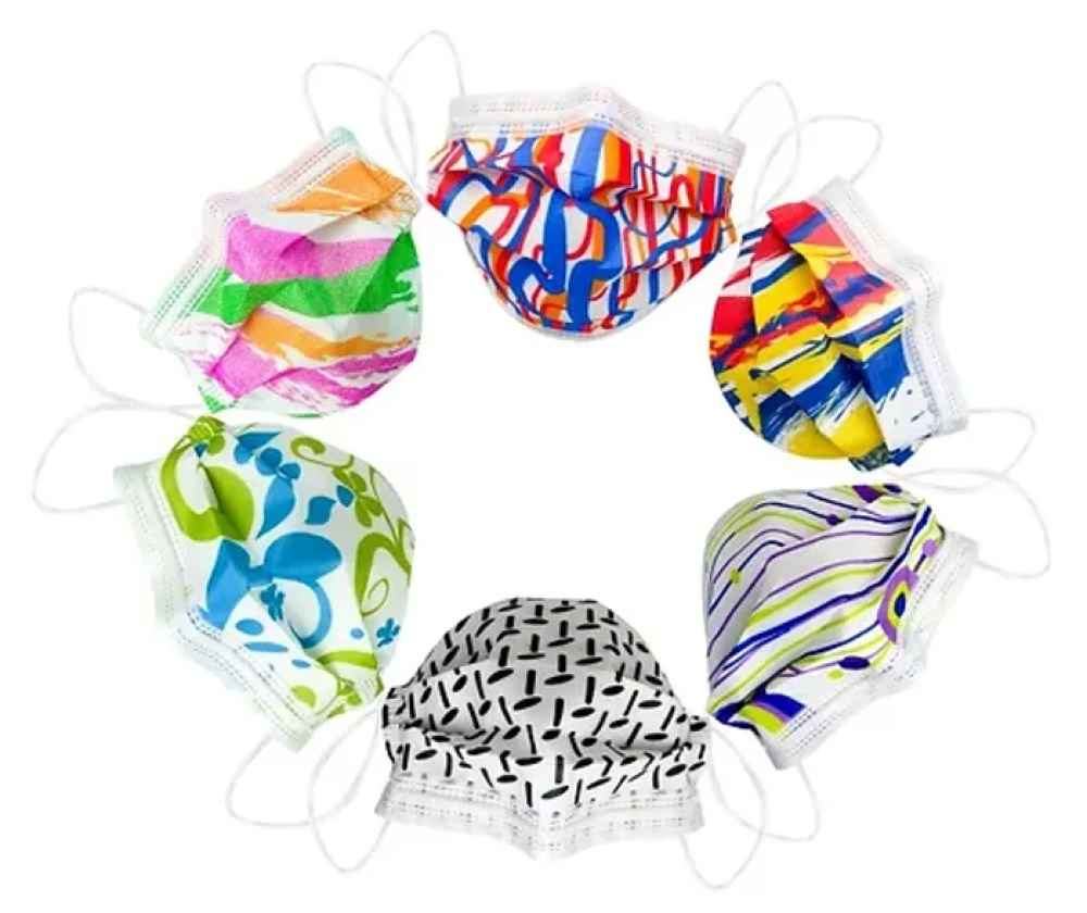 Denmax Printed Face Mask In Assorted Premium Designs - 48 Pcs