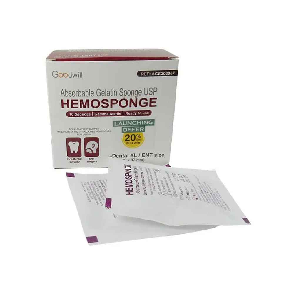 Goodwill Hemosponge 20x20x7mm Absorbable Gelatin Sponge
