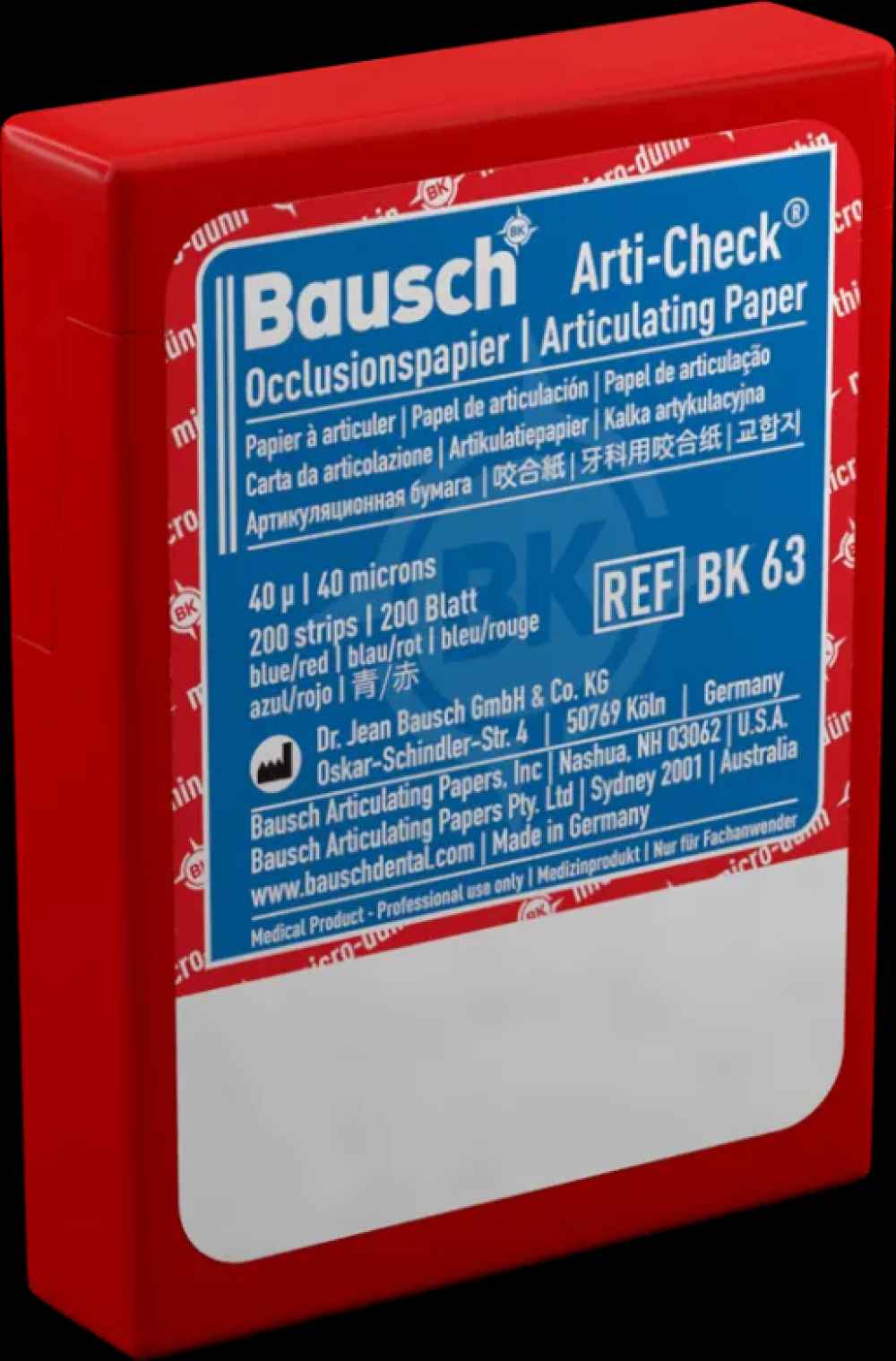 Bausch Arti-Check Articulating Papers Micro Thin - 40µ Microns