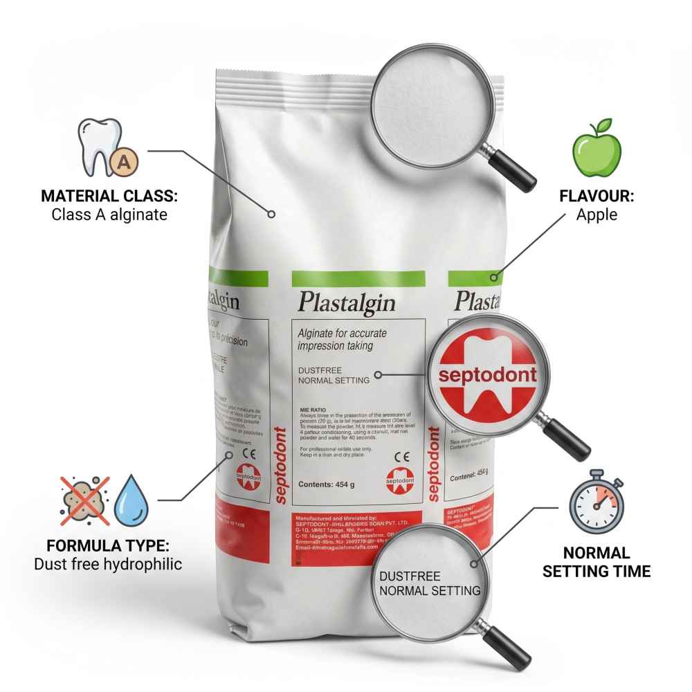 Septodont Plastalgin Alginate Powder Impression Material