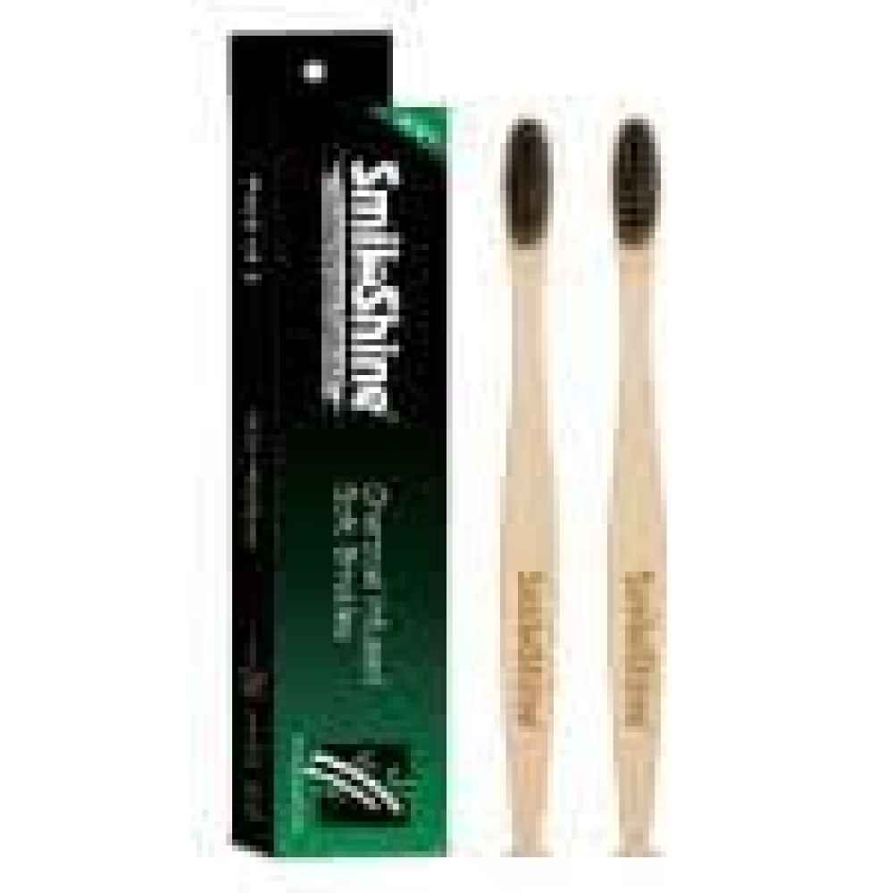 Smiloshine Charcoal  Bamboo Toothbrush & Teeth  Whitening Toothpaste