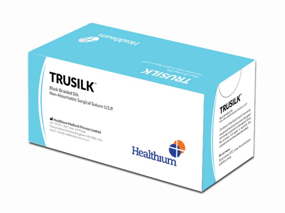 Healthium Trusilk USP 3-0 Suture - SN5028 Pack of 12