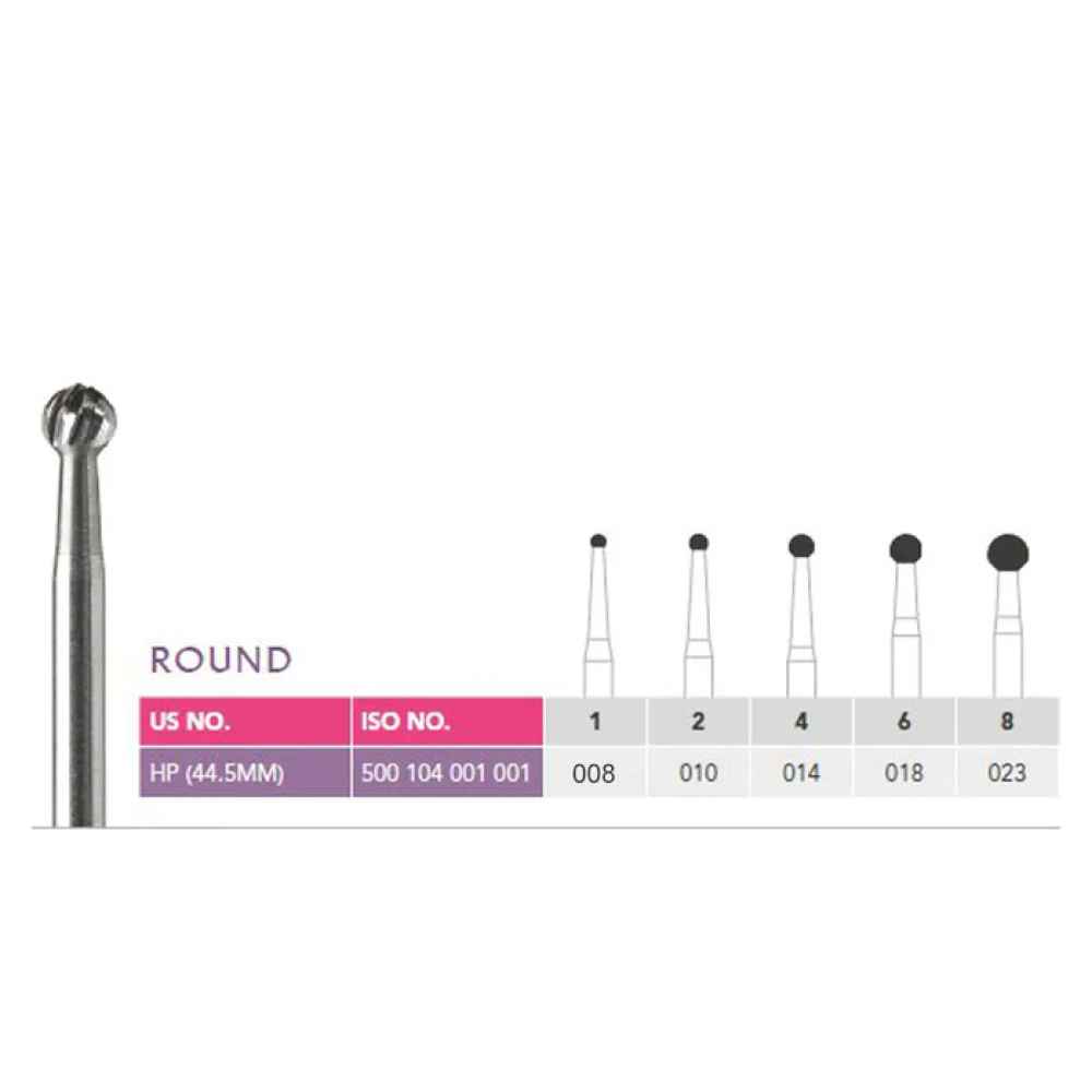 Prima Dental Taper Round Diamond Bur HP Series  