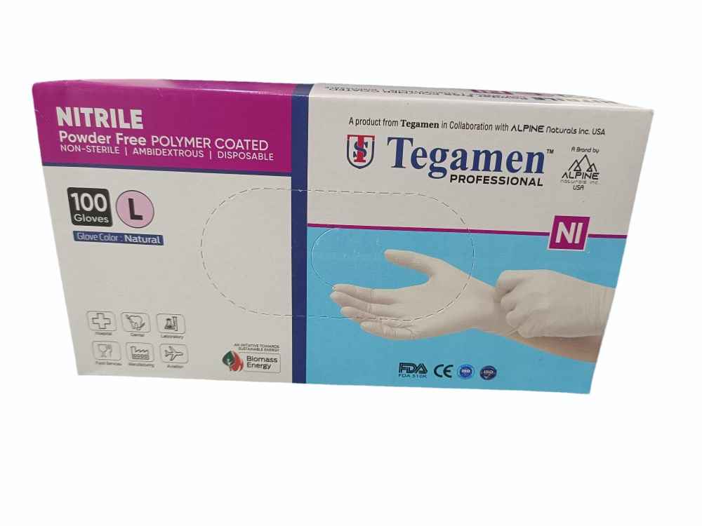 Tegamen Nitrile Powder Free White Gloves Tegamen Nitrile Powder Free White Gloves