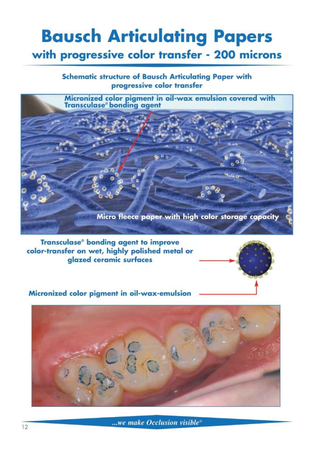 Bausch Dental Articulating Papers with Progressive Colour Transfer - 200µ Microns