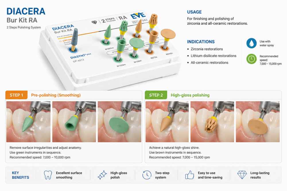 Eve DIACERA (RA325) Polishing Bur Kit
