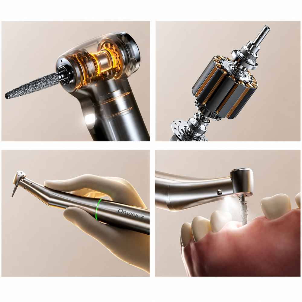 Woodpecker Drive-X implant motor with LED contra angle for precise implantology