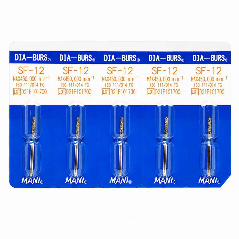 Mani Diamond Airotor Burs - Straight Flat End / Sf Series