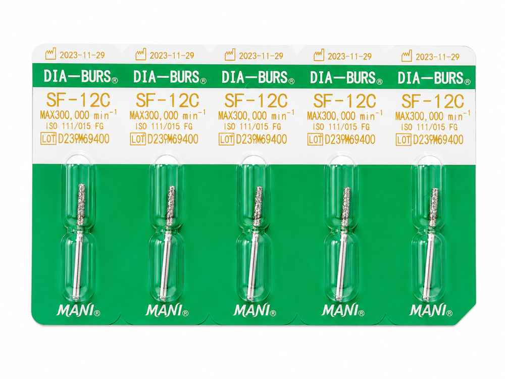 Mani Diamond Airotor Burs - Straight Flat End / Sf Series