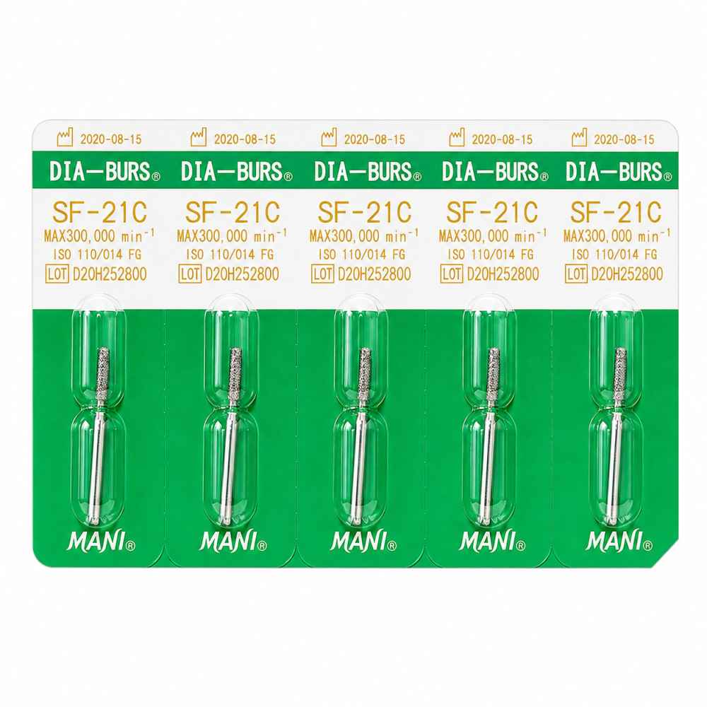 Mani Diamond Airotor Burs - Straight Flat End / Sf Series