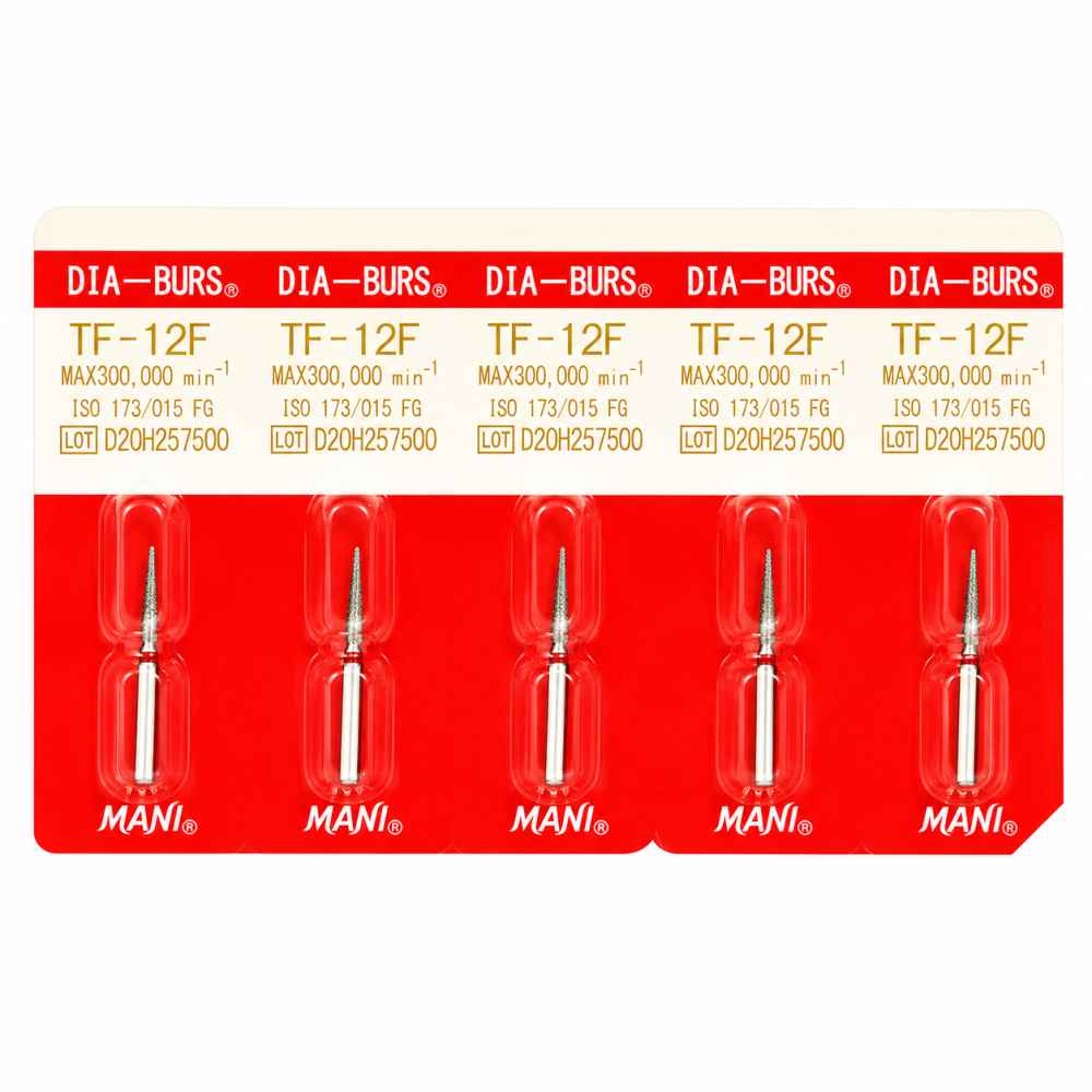 Mani Diamond Airotor Burs - Taper Flat End / Tf Series (Pack of 5)