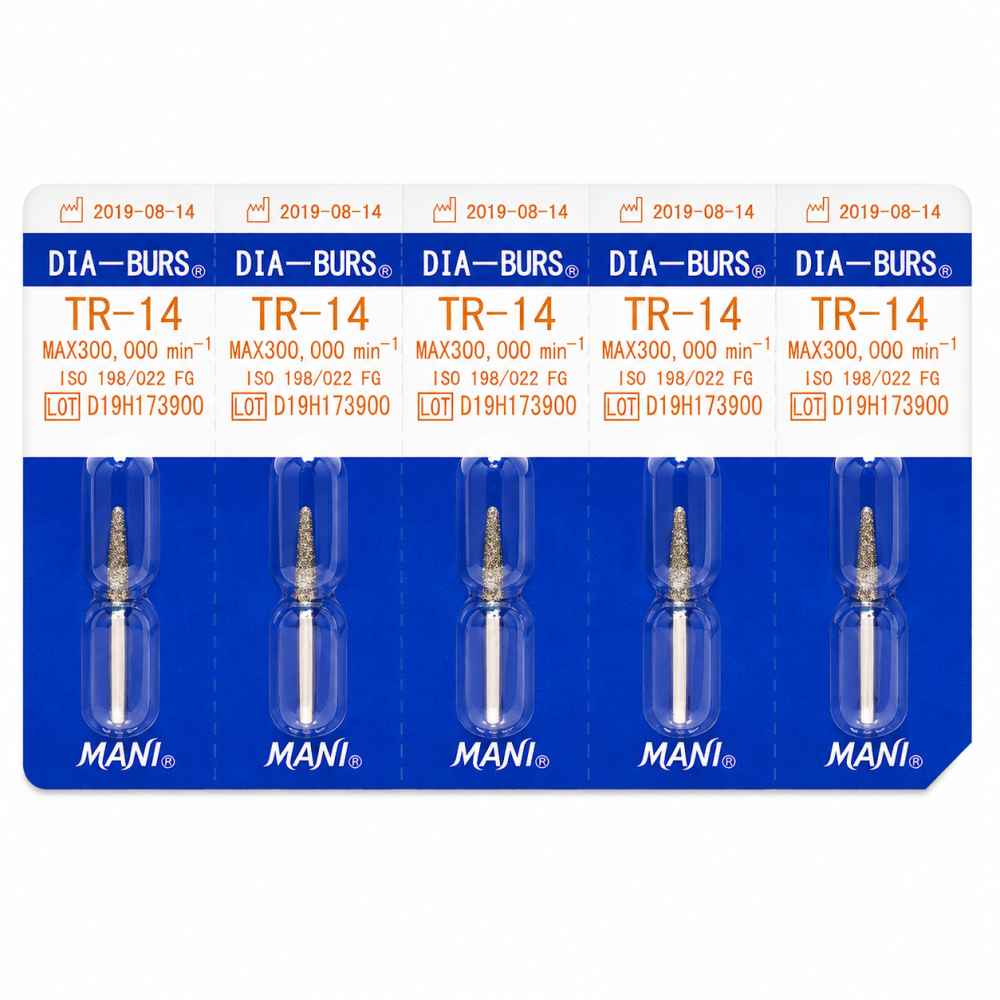 Mani Diamond Airotor Burs - Taper Flat End / Tf Series (Pack of 5)