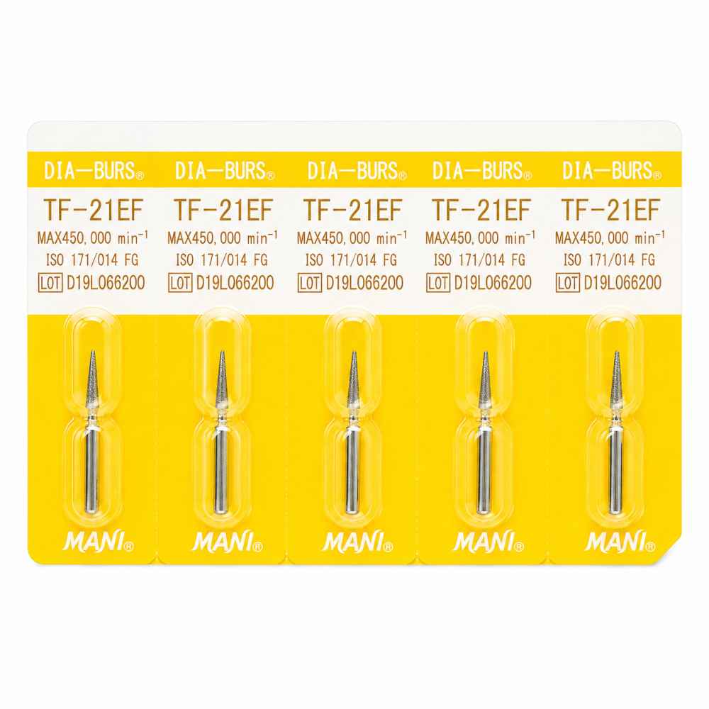 Mani Diamond Airotor Burs - Taper Flat End / Tf Series (Pack of 5)