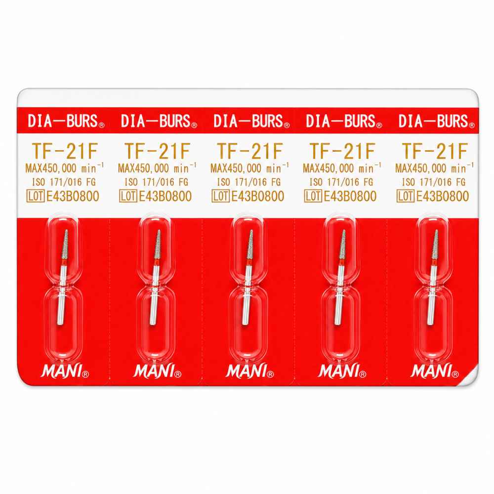 Mani Diamond Airotor Burs - Taper Flat End / Tf Series (Pack of 5)