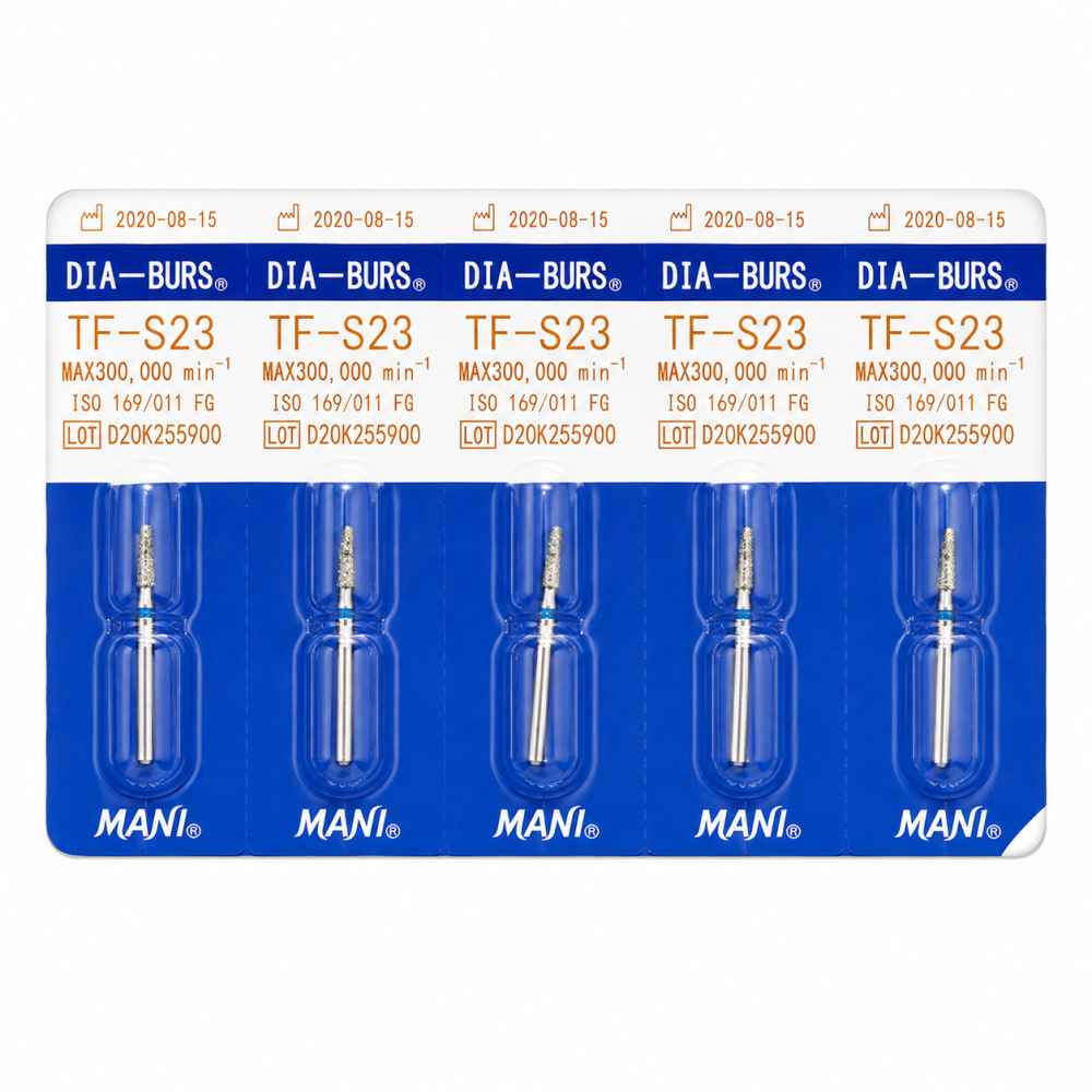 Mani Diamond Airotor Burs - Taper Flat End / Tf Series (Pack of 5)