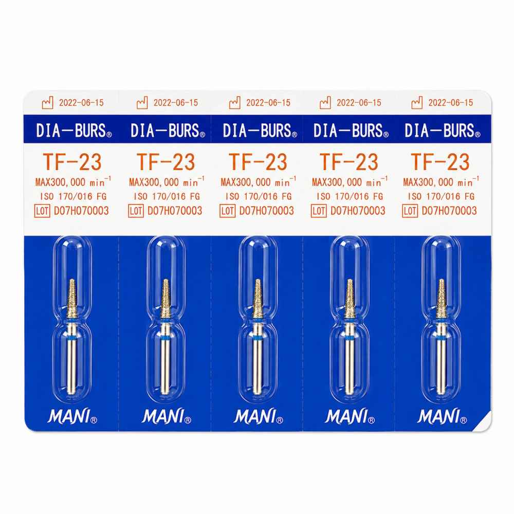 Mani Diamond Airotor Burs - Taper Flat End / Tf Series (Pack of 5)