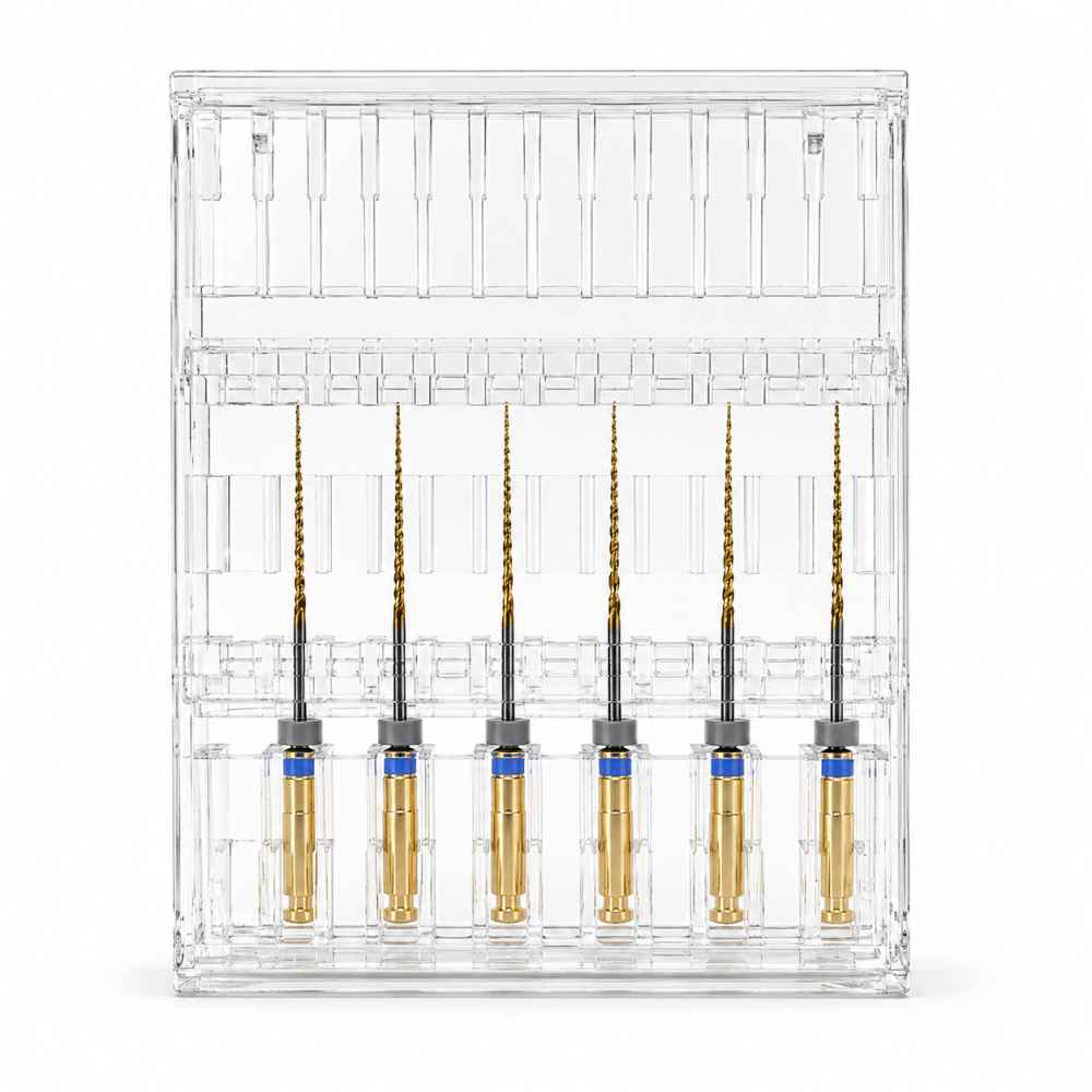 Micro Mega Hero Gold Rotary Files -21mm 6% #25 (Pack of 6)
