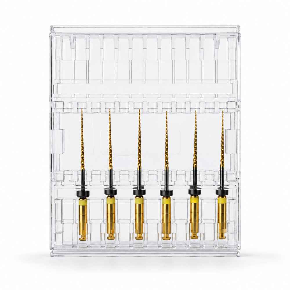 Micro Mega Hero Gold Rotary Files -21mm 6% #25 (Pack of 6)