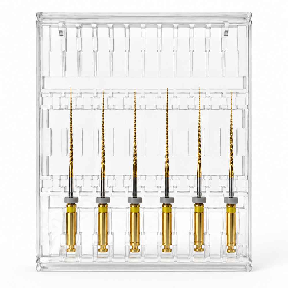 Micro Mega Hero Gold Rotary Files -25mm (Pack of 6)