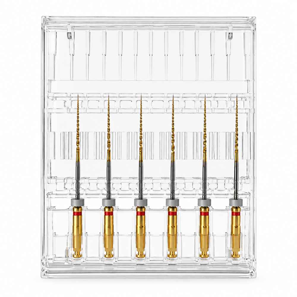 Micro Mega Hero Gold Rotary Files -25mm (Pack of 6)