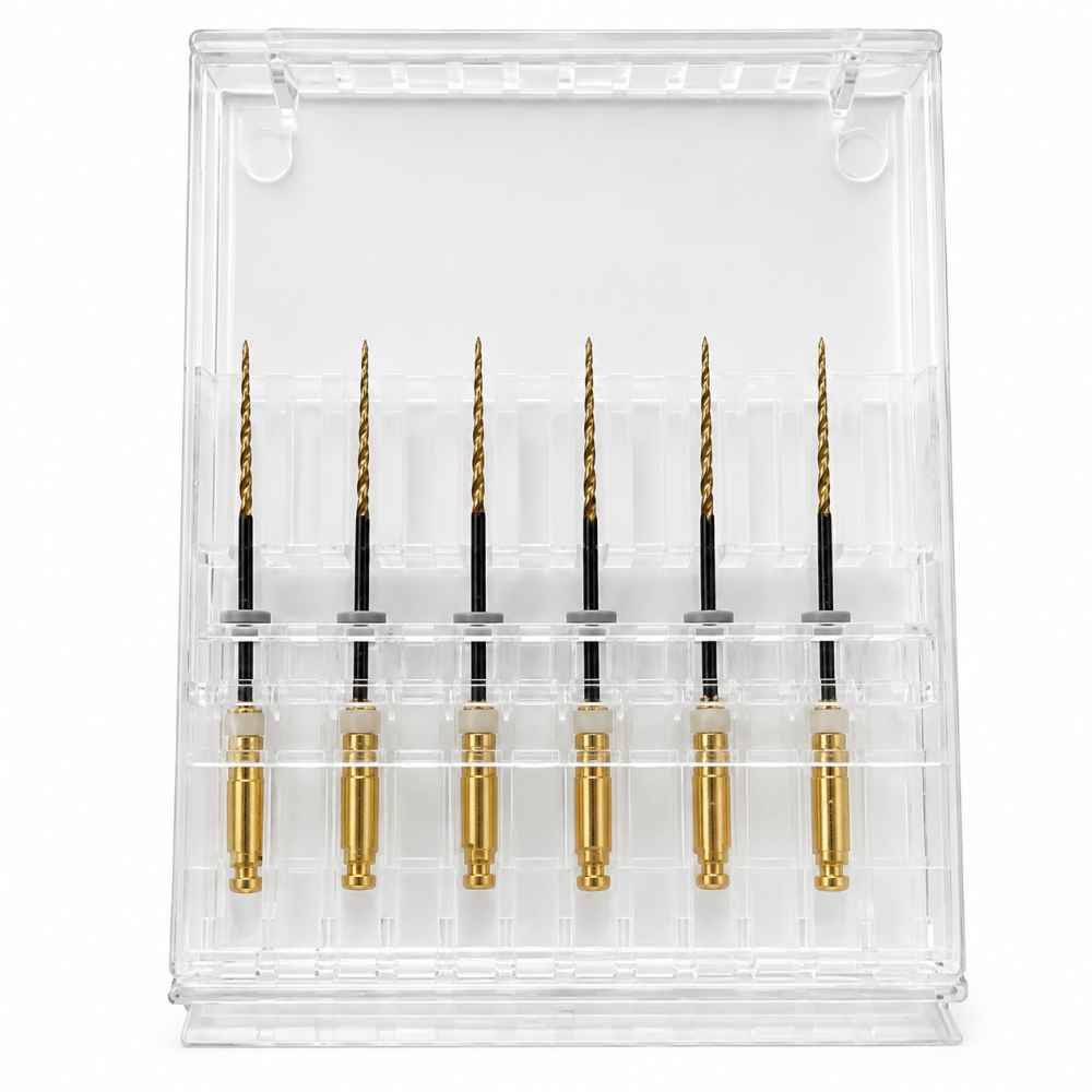 Micro Mega Hero Gold Rotary Files -25mm (Pack of 6)
