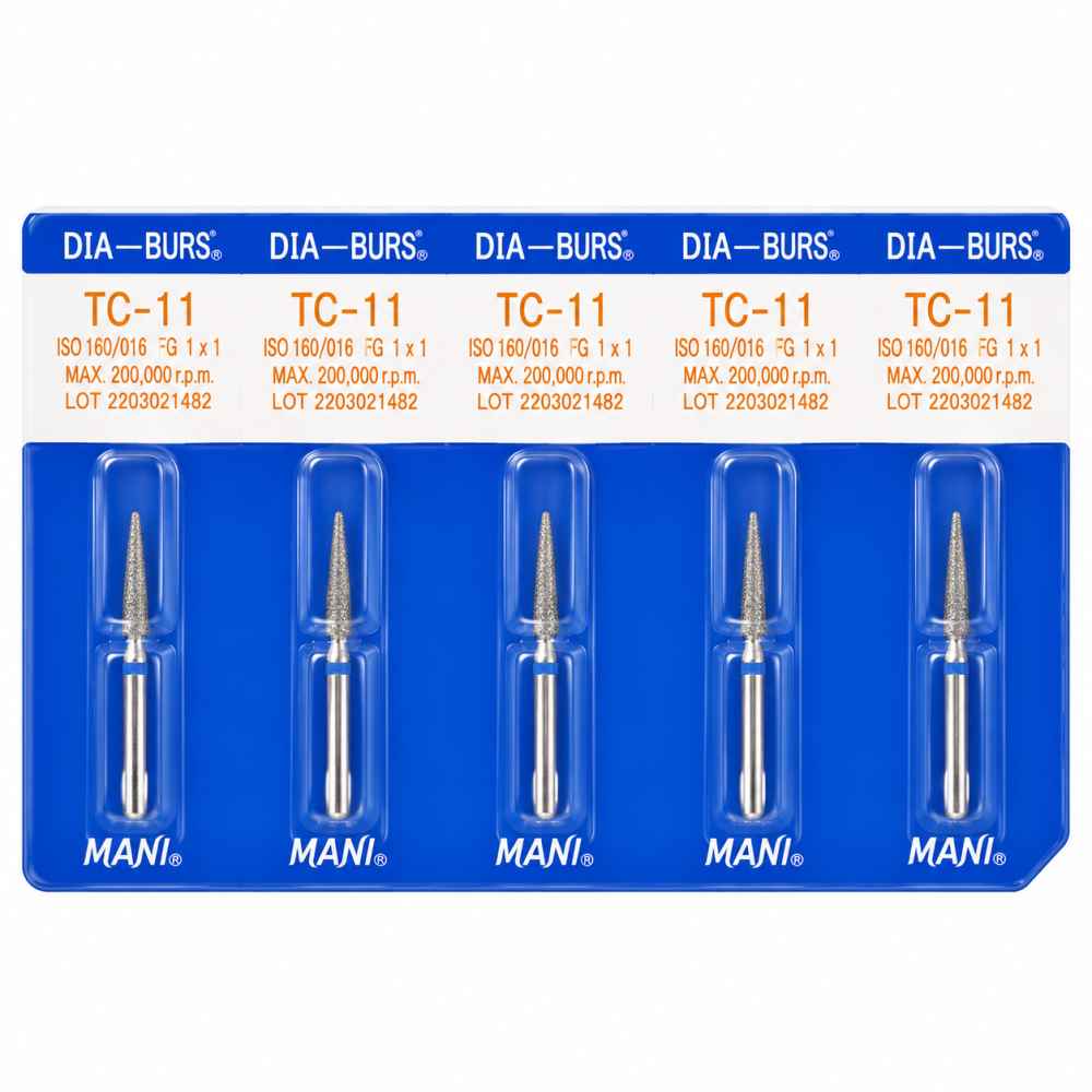 Mani Diamond Airotor and Contra Angle Burs - Taper Conical End / Tc Series