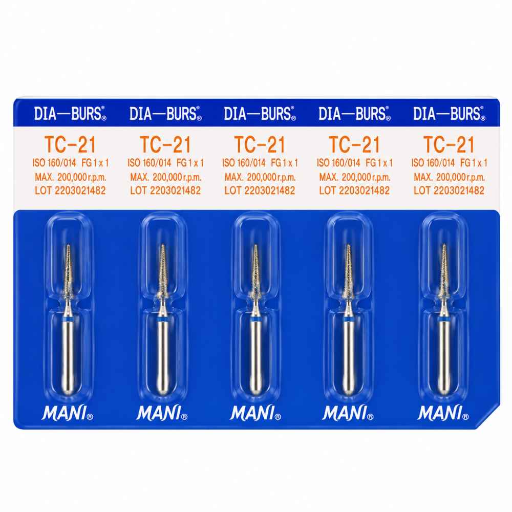 Mani Diamond Airotor and Contra Angle Burs - Taper Conical End / Tc Series