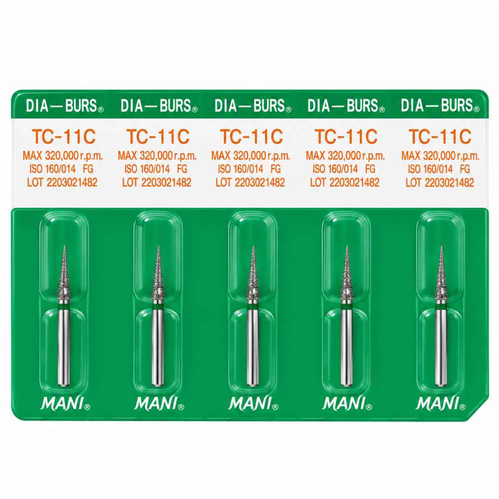 Mani Diamond Airotor and Contra Angle Burs - Taper Conical End / Tc Series