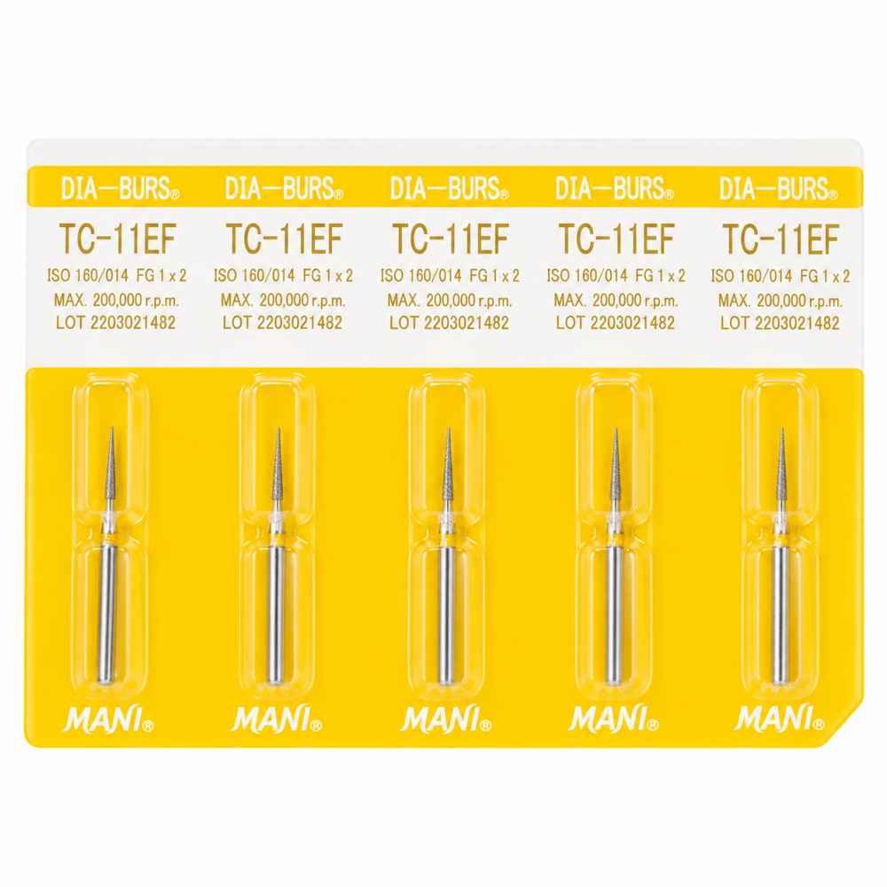 Mani Diamond Airotor and Contra Angle Burs - Taper Conical End / Tc Series
