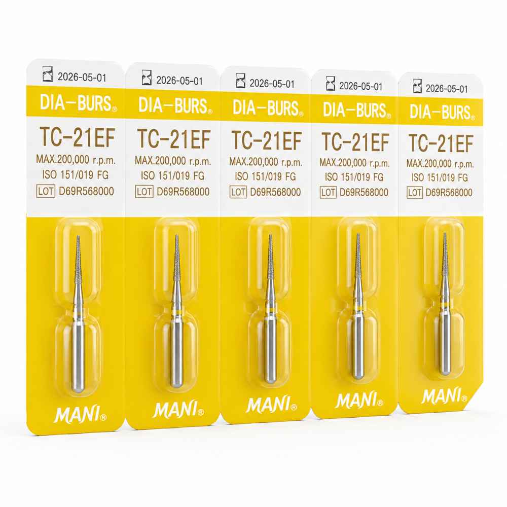 Mani Diamond Airotor and Contra Angle Burs - Taper Conical End / Tc Series