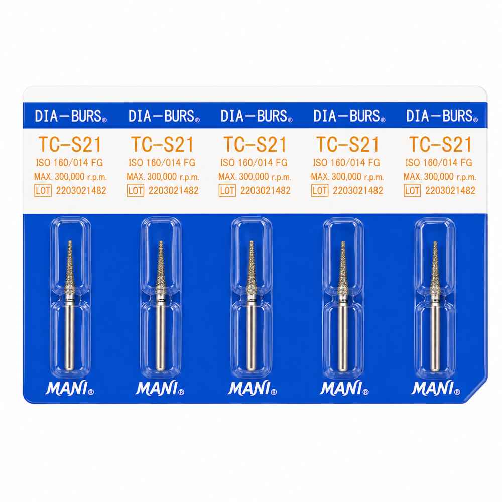 Mani Diamond Airotor and Contra Angle Burs - Taper Conical End / Tc Series