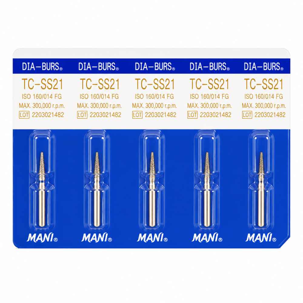 Mani Diamond Airotor and Contra Angle Burs - Taper Conical End / Tc Series