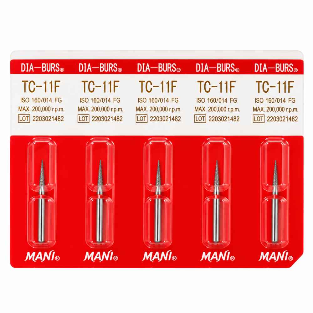 Mani Diamond Airotor and Contra Angle Burs - Taper Conical End / Tc Series