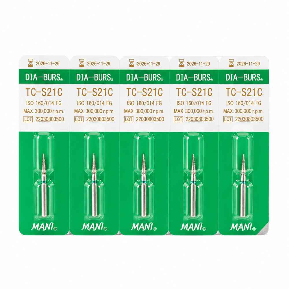 Mani Diamond Airotor and Contra Angle Burs - Taper Conical End / Tc Series