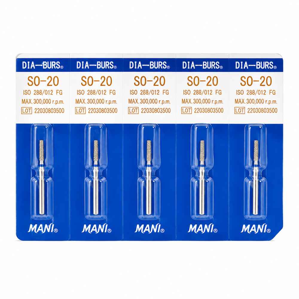Mani Diamond Airotor Burs - Straight Ogival End / So Series
