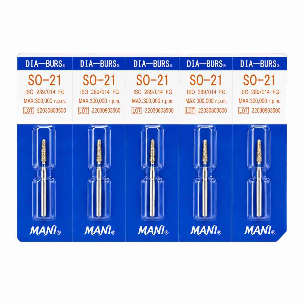 Mani Diamond Airotor Burs - Straight Ogival End / So Series