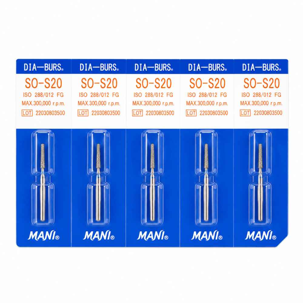 Mani Diamond Airotor Burs - Straight Ogival End / So Series