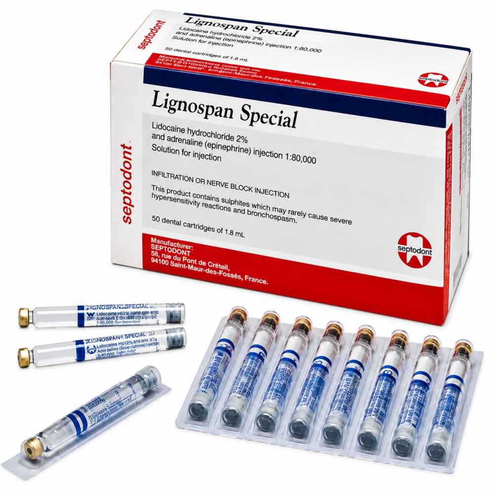 Septodont Lignospan Special (50 cartridges) Local Anaesthesia